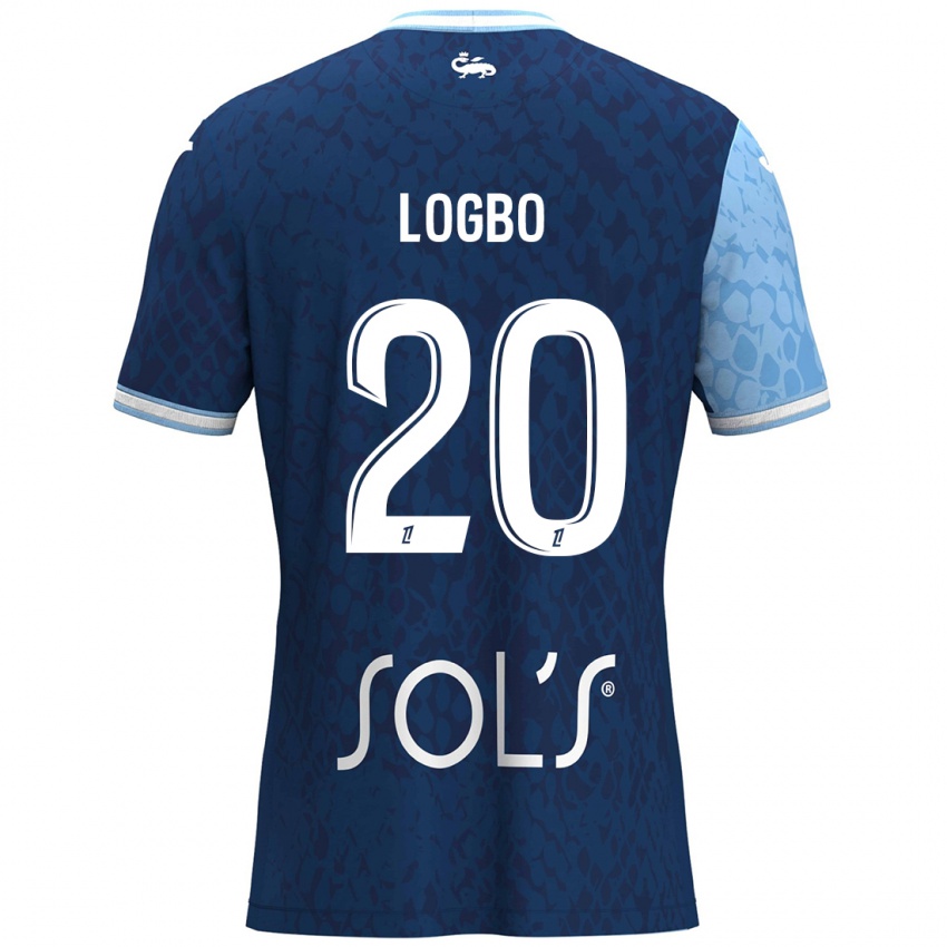 Niño Camiseta Andy Logbo #20 Azul Cielo Azul Oscuro 1ª Equipación 2024/25 La Camisa Argentina