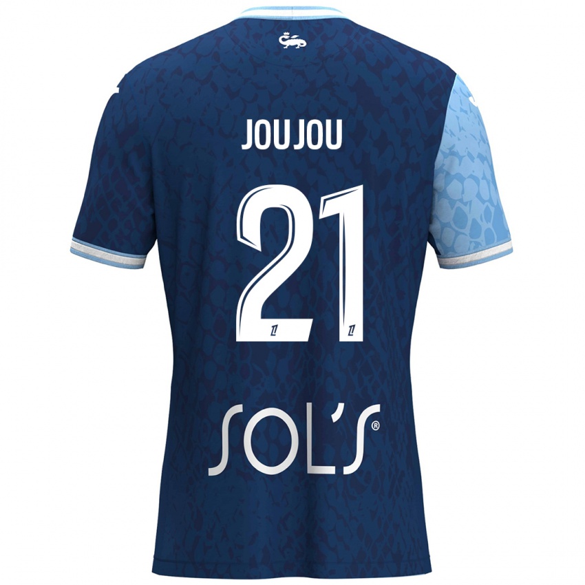 Niño Camiseta Antoine Joujou #21 Azul Cielo Azul Oscuro 1ª Equipación 2024/25 La Camisa Argentina