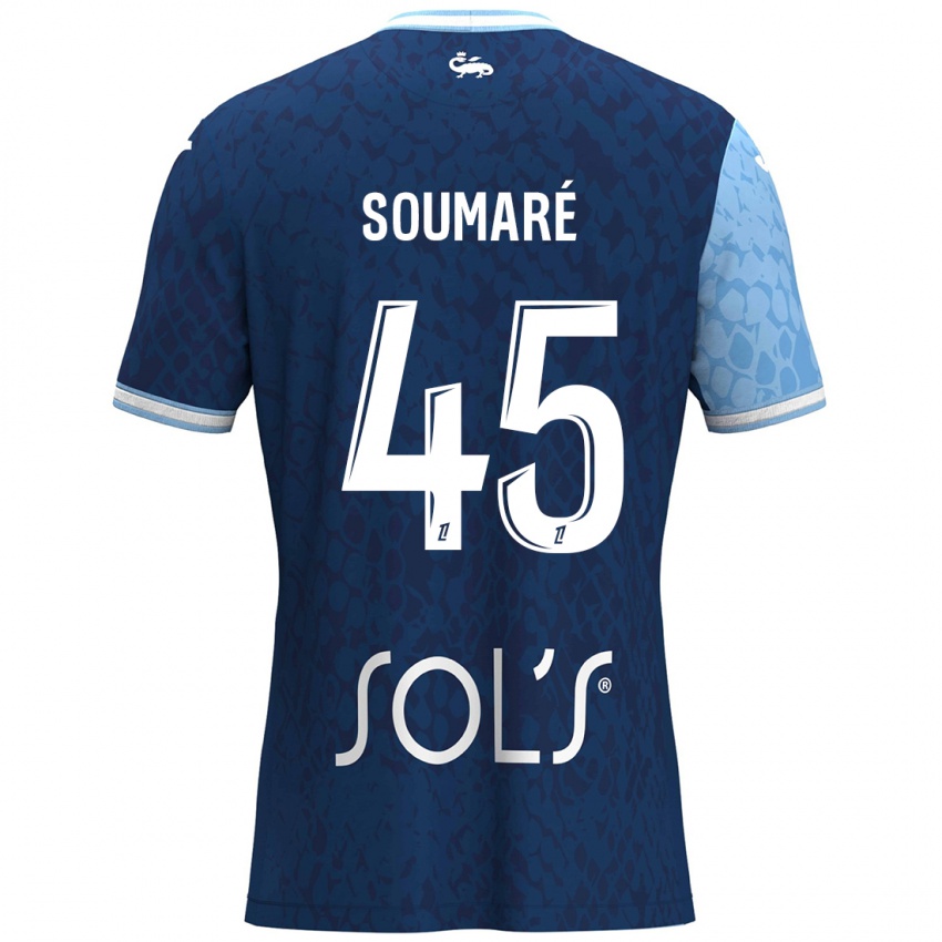 Niño Camiseta Issa Soumaré #45 Azul Cielo Azul Oscuro 1ª Equipación 2024/25 La Camisa Argentina