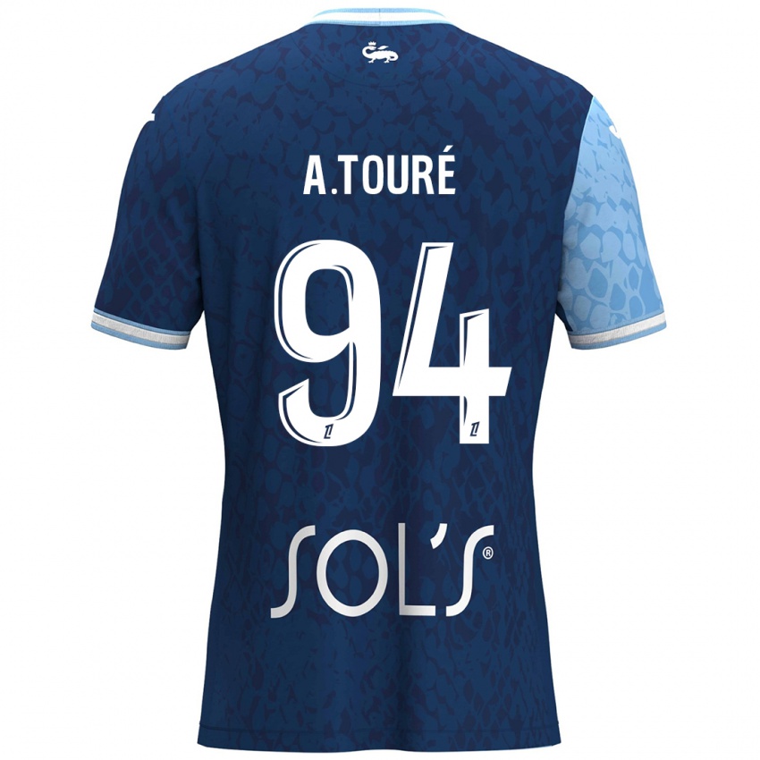 Niño Camiseta Abdoulaye Touré #94 Azul Cielo Azul Oscuro 1ª Equipación 2024/25 La Camisa Argentina