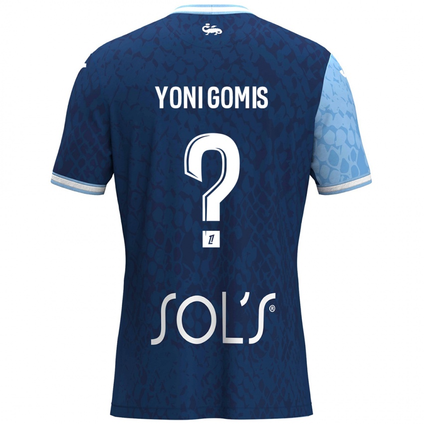 Niño Camiseta Yoni Gomis #0 Azul Cielo Azul Oscuro 1ª Equipación 2024/25 La Camisa Argentina