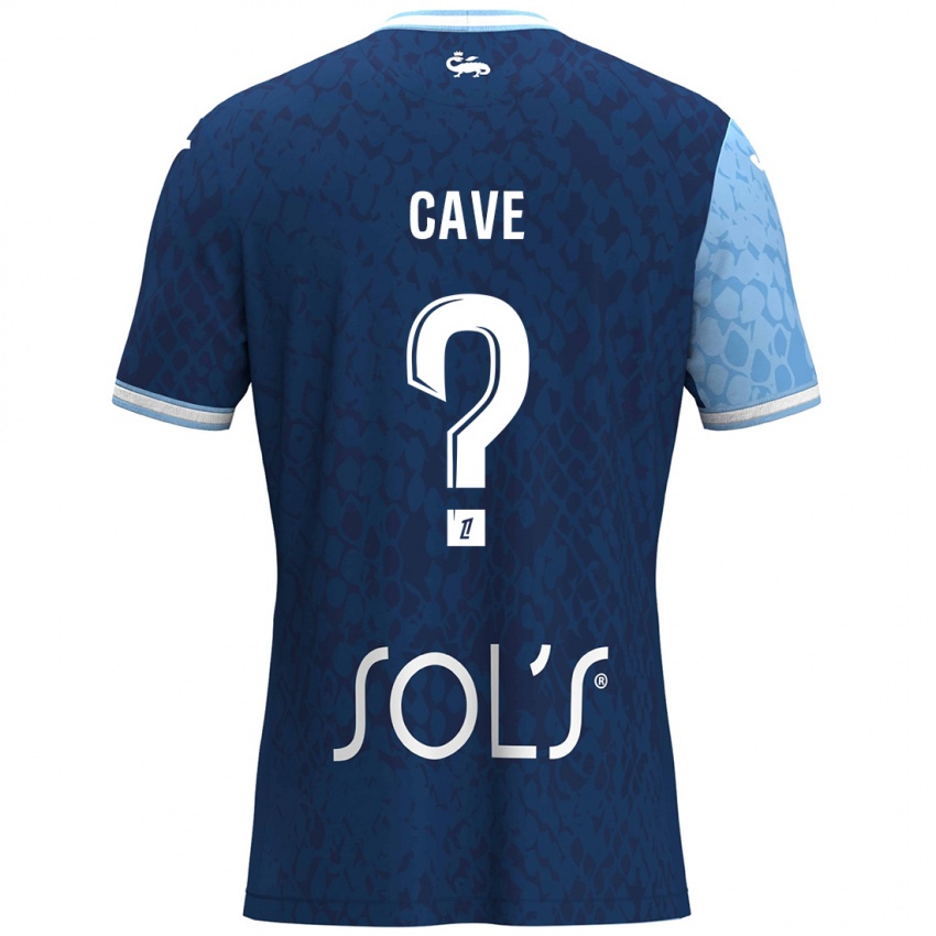 Niño Camiseta Steven Cave #0 Azul Cielo Azul Oscuro 1ª Equipación 2024/25 La Camisa Argentina