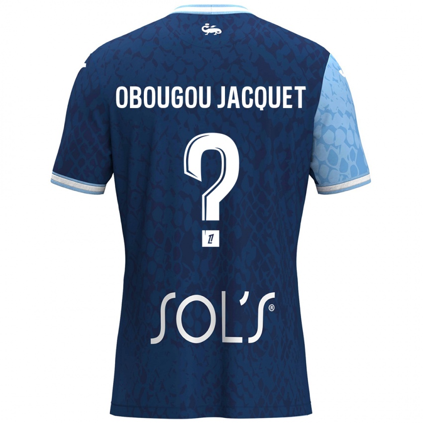 Niño Camiseta Noam Obougou Jacquet #0 Azul Cielo Azul Oscuro 1ª Equipación 2024/25 La Camisa Argentina