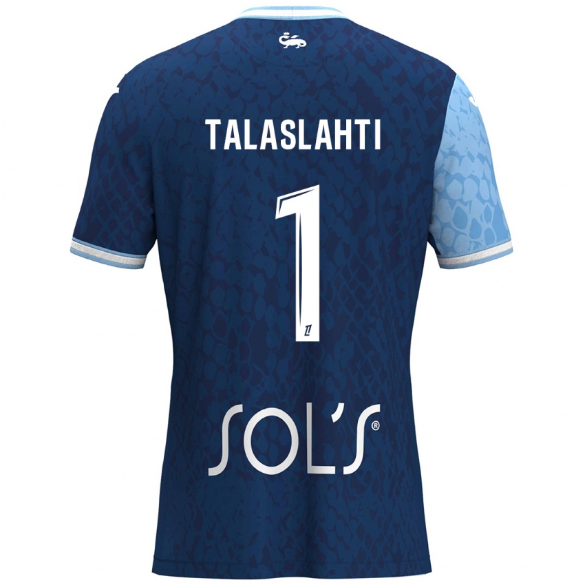 Niño Camiseta Katriina Talaslahti #1 Azul Cielo Azul Oscuro 1ª Equipación 2024/25 La Camisa Argentina