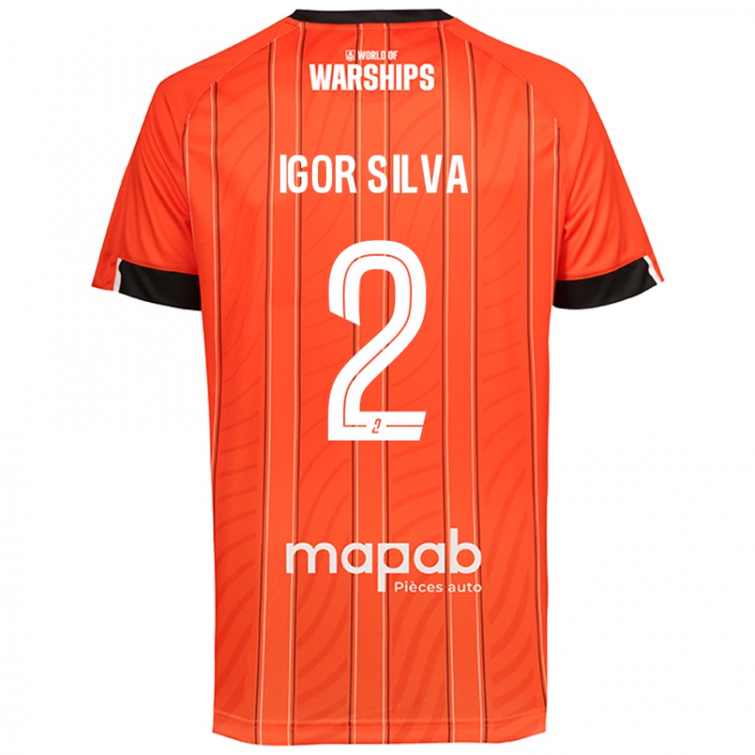 Niño Camiseta Igor Silva #2 Naranja 1ª Equipación 2024/25 La Camisa Argentina