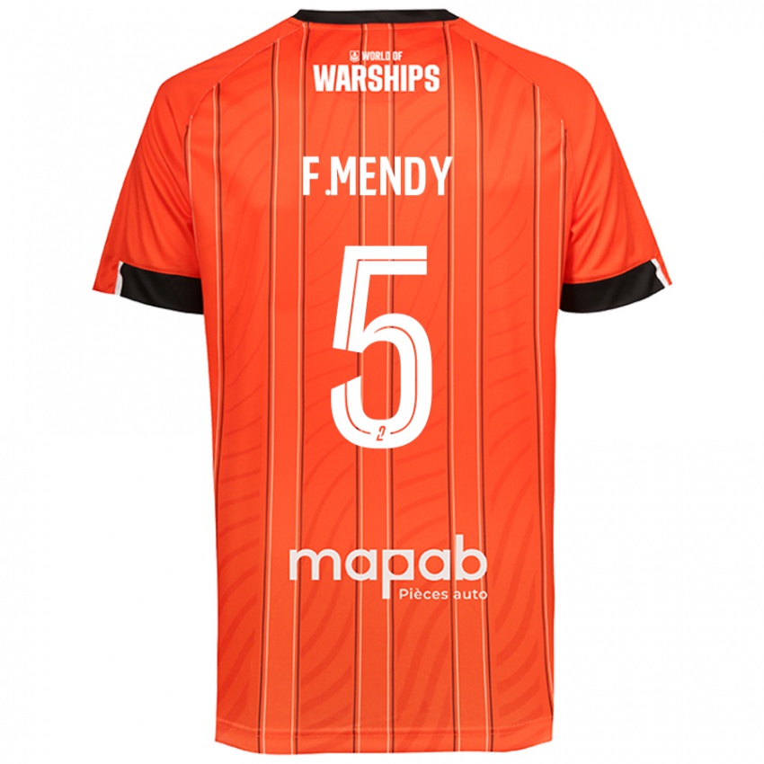 Niño Camiseta Formose Mendy #5 Naranja 1ª Equipación 2024/25 La Camisa Argentina