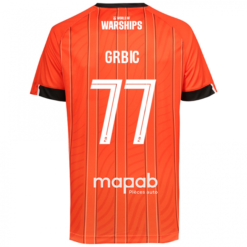 Niño Camiseta Adrian Grbic #77 Naranja 1ª Equipación 2024/25 La Camisa Argentina