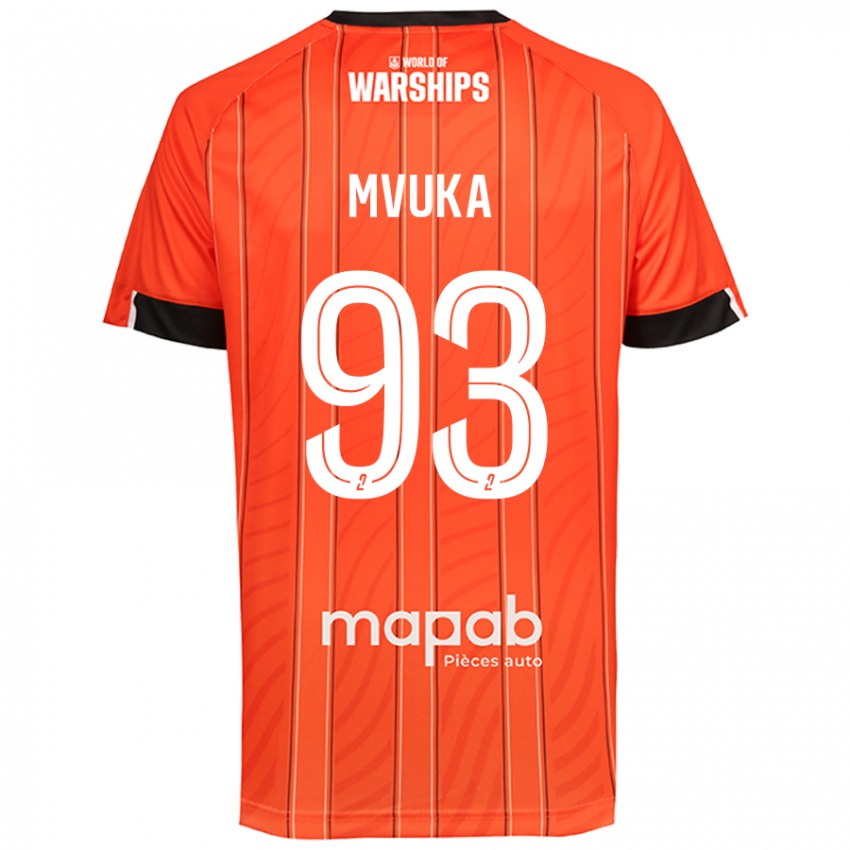 Niño Camiseta Joel Mvuka #93 Naranja 1ª Equipación 2024/25 La Camisa Argentina