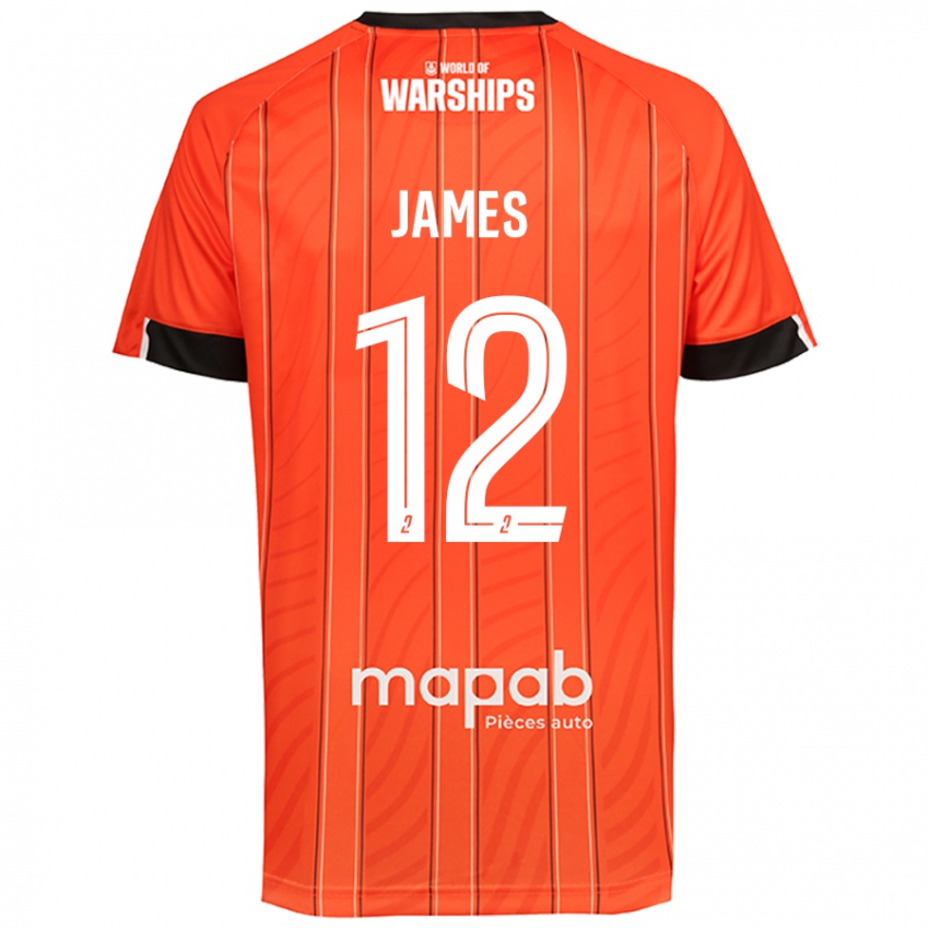 Niño Camiseta Isaac James #12 Naranja 1ª Equipación 2024/25 La Camisa Argentina