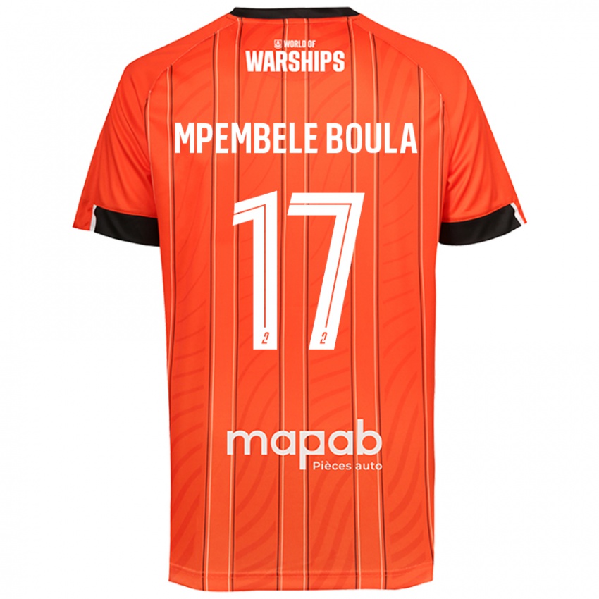 Niño Camiseta Exaucé Mpembele Boula #17 Naranja 1ª Equipación 2024/25 La Camisa Argentina