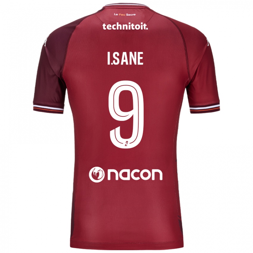 Niño Camiseta Ibou Sané #9 Rojo Granata 1ª Equipación 2024/25 La Camisa Argentina