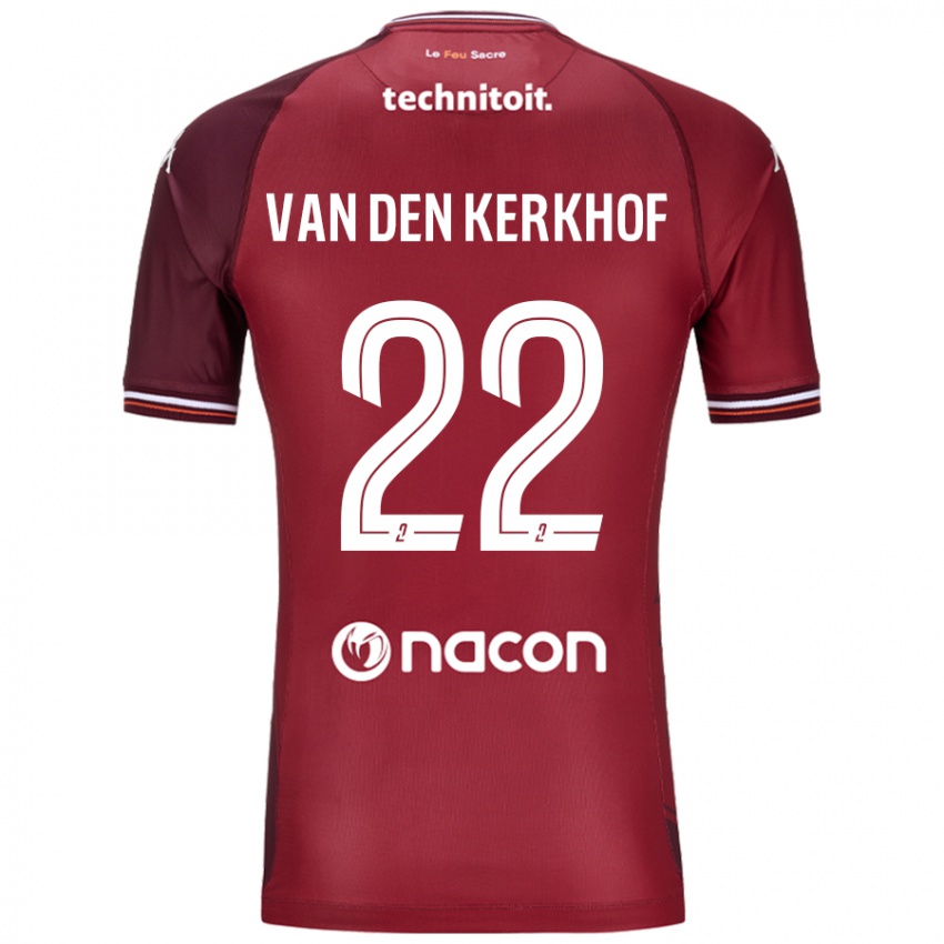 Niño Camiseta Kevin Van Den Kerkhof #22 Rojo Granata 1ª Equipación 2024/25 La Camisa Argentina