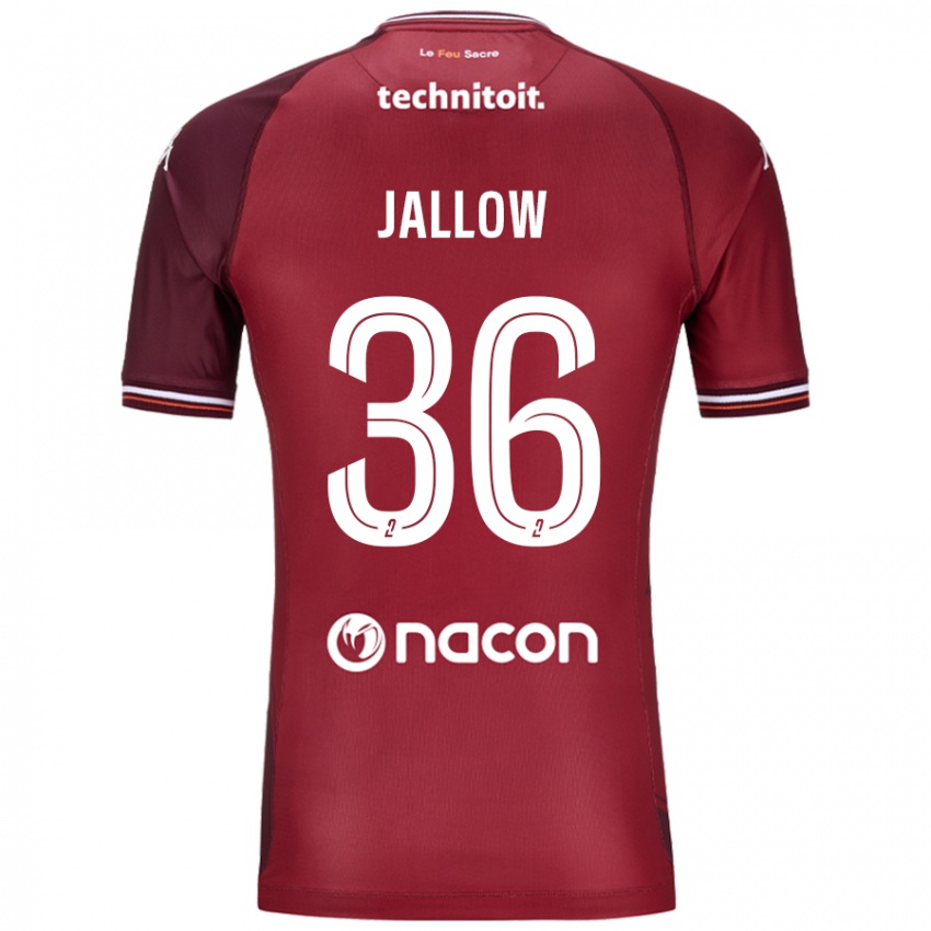 Niño Camiseta Ablie Jallow #36 Rojo Granata 1ª Equipación 2024/25 La Camisa Argentina