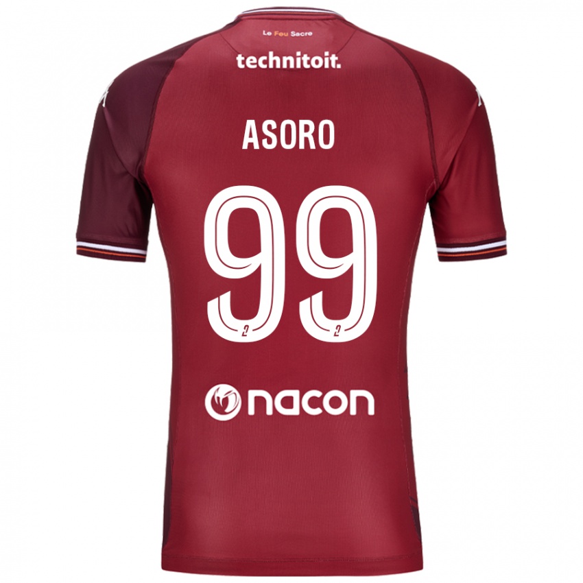 Niño Camiseta Joel Asoro #99 Rojo Granata 1ª Equipación 2024/25 La Camisa Argentina