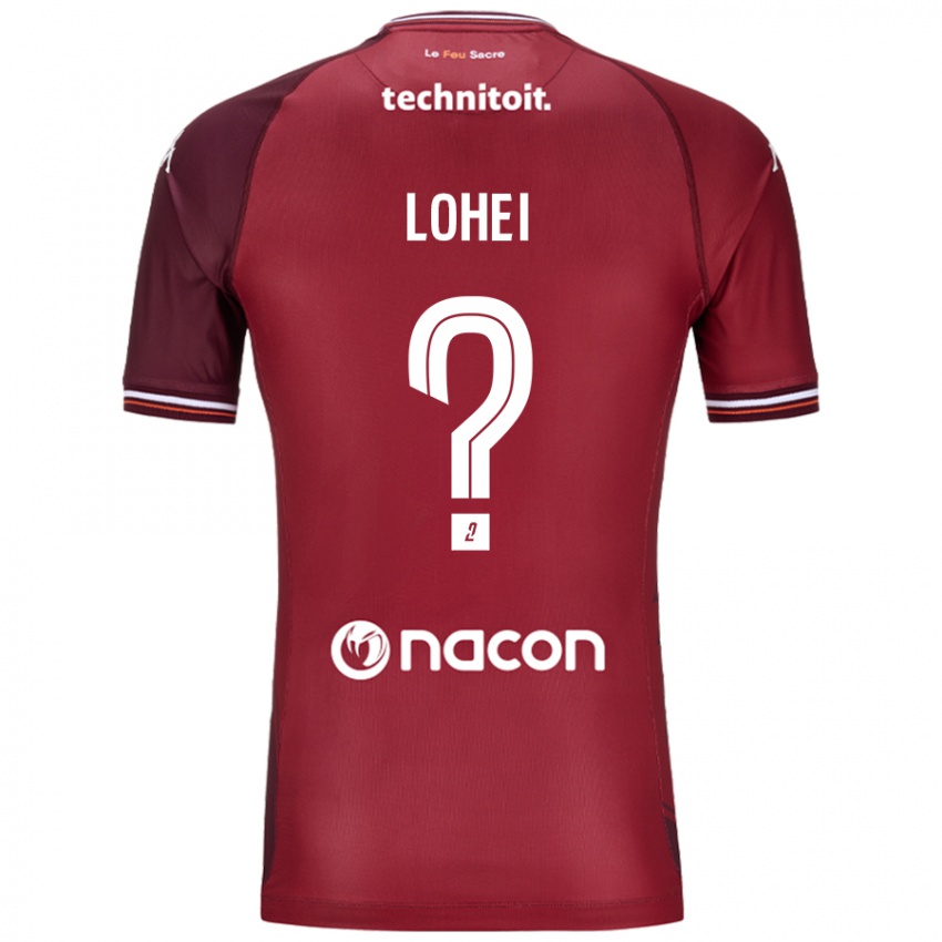 Niño Camiseta Fabio Lohei #0 Rojo Granata 1ª Equipación 2024/25 La Camisa Argentina