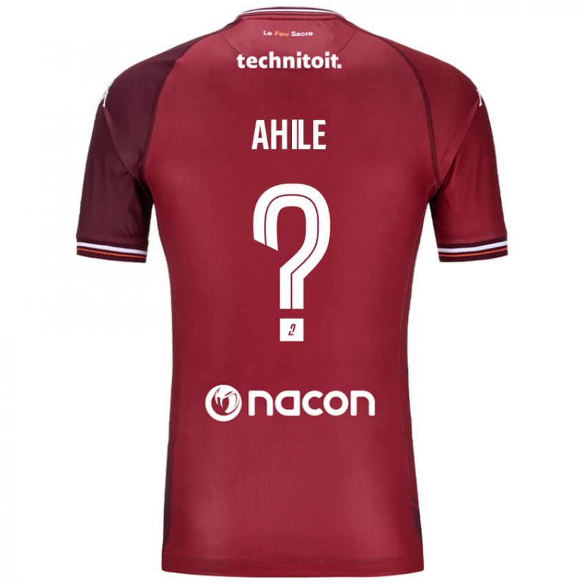 Niño Camiseta Tanguy Ahile #0 Rojo Granata 1ª Equipación 2024/25 La Camisa Argentina