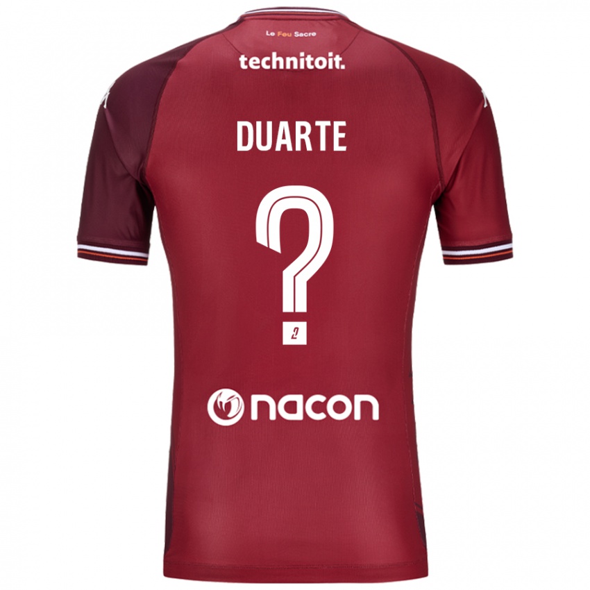 Niño Camiseta Diego Duarte #0 Rojo Granata 1ª Equipación 2024/25 La Camisa Argentina