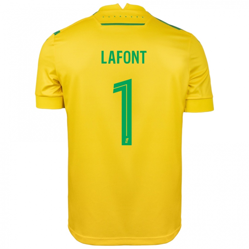 Niño Camiseta Alban Lafont #1 Amarillo Verde 1ª Equipación 2024/25 La Camisa Argentina