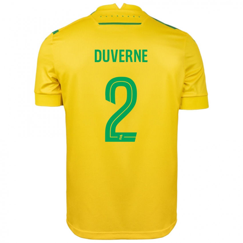 Niño Camiseta Jean-Kévin Duverne #2 Amarillo Verde 1ª Equipación 2024/25 La Camisa Argentina