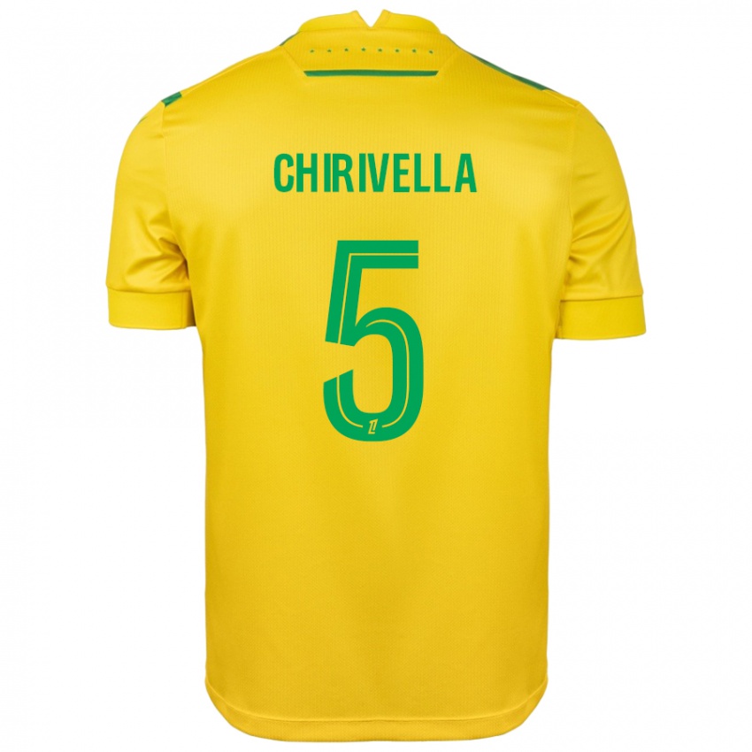 Niño Camiseta Pedro Chirivella #5 Amarillo Verde 1ª Equipación 2024/25 La Camisa Argentina