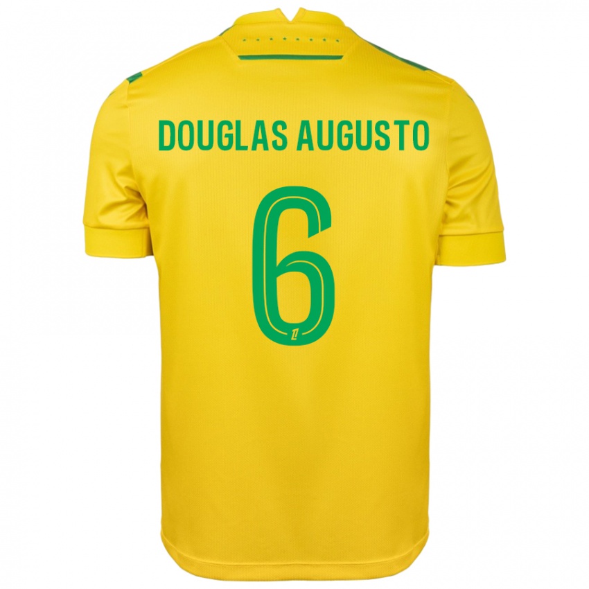 Niño Camiseta Douglas Augusto #6 Amarillo Verde 1ª Equipación 2024/25 La Camisa Argentina