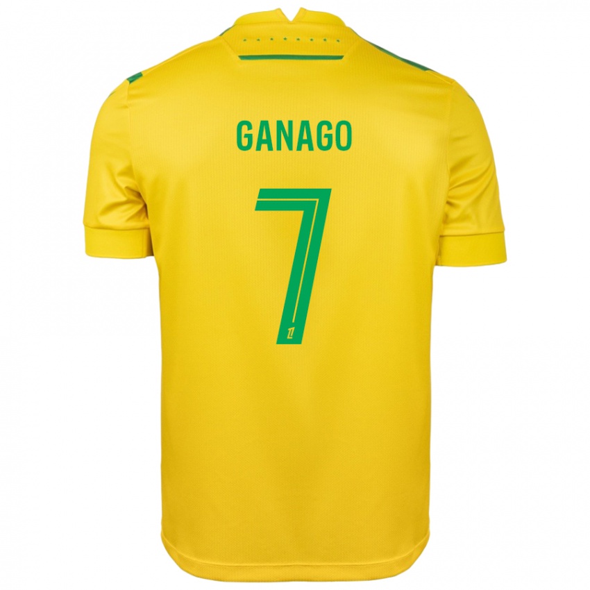 Niño Camiseta Ignatius Ganago #7 Amarillo Verde 1ª Equipación 2024/25 La Camisa Argentina