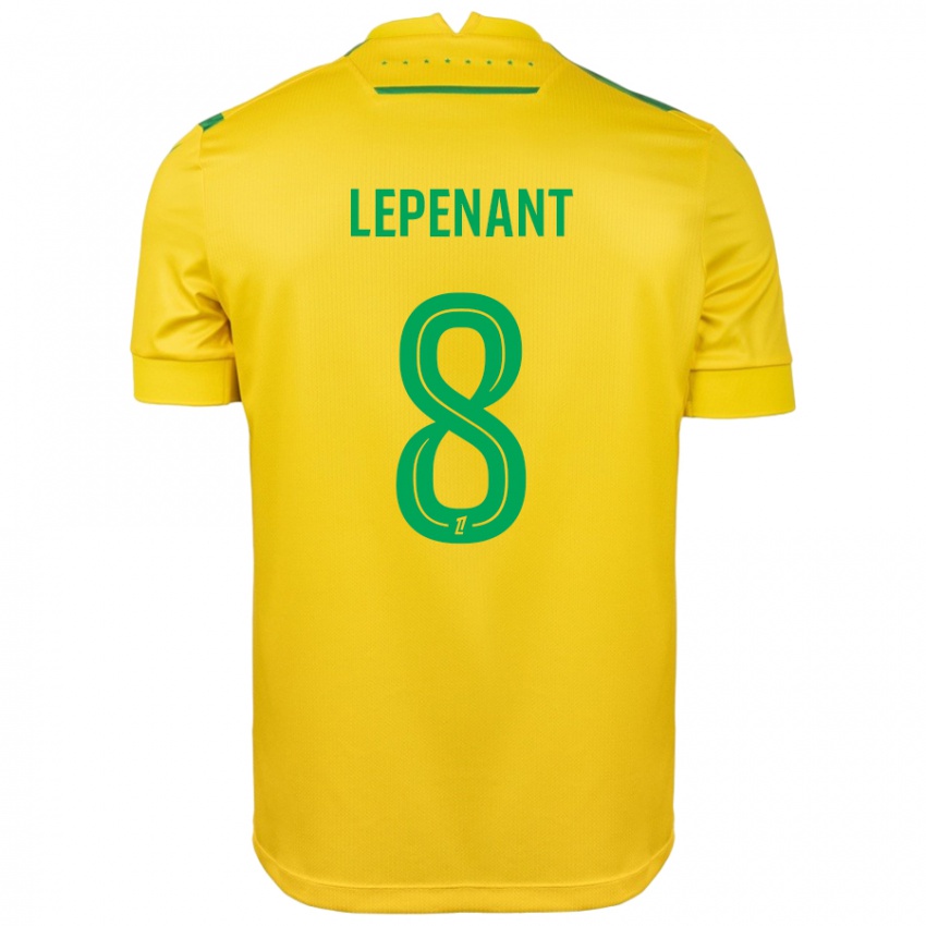 Niño Camiseta Johann Lepenant #8 Amarillo Verde 1ª Equipación 2024/25 La Camisa Argentina