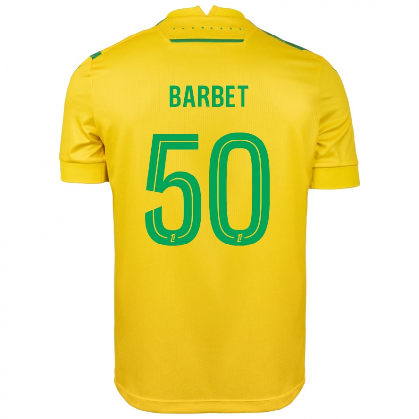 Niño Camiseta Hugo Barbet #50 Amarillo Verde 1ª Equipación 2024/25 La Camisa Argentina