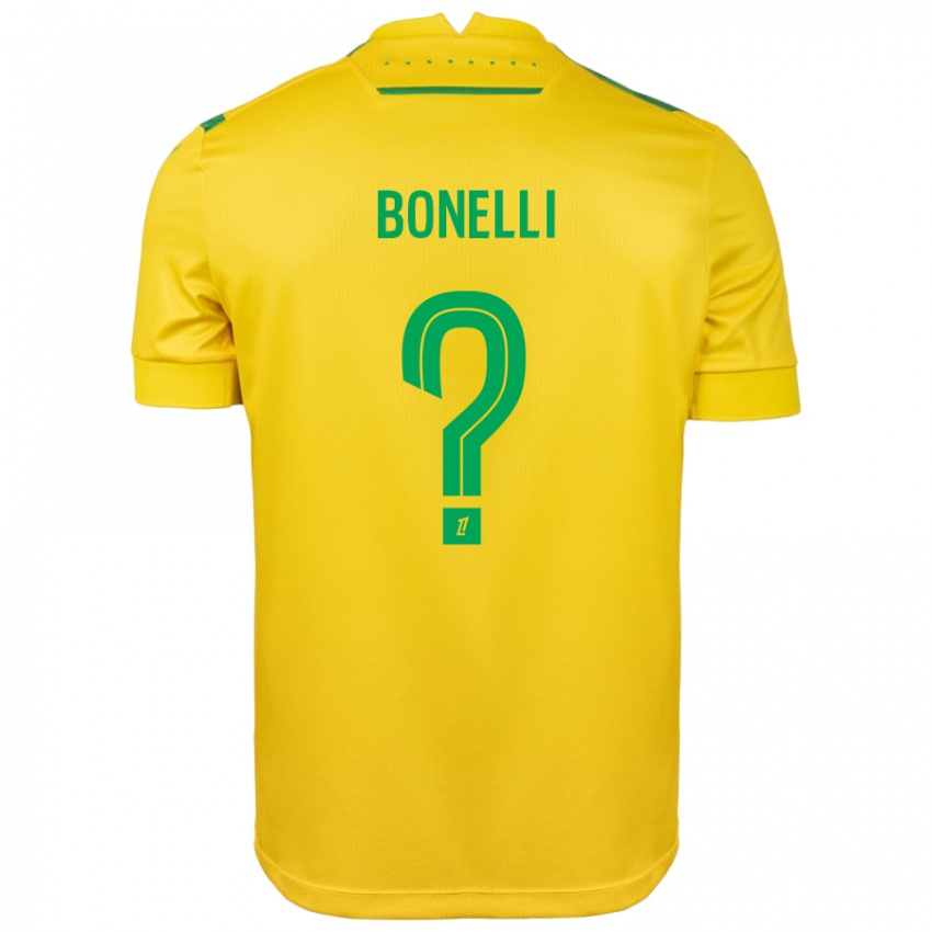 Niño Camiseta Lucas Bonelli #0 Amarillo Verde 1ª Equipación 2024/25 La Camisa Argentina