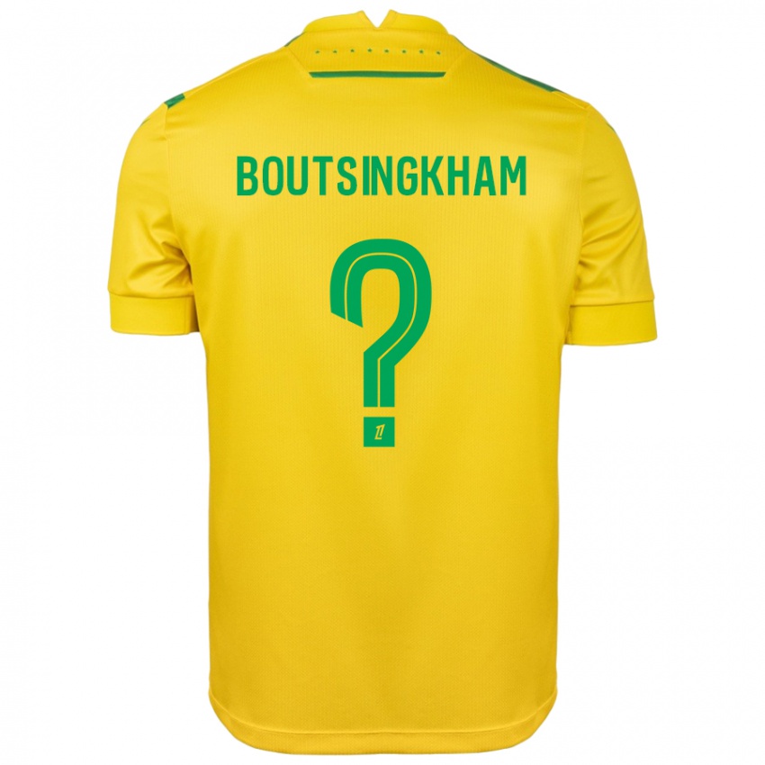 Niño Camiseta Hugo Boutsingkham #0 Amarillo Verde 1ª Equipación 2024/25 La Camisa Argentina