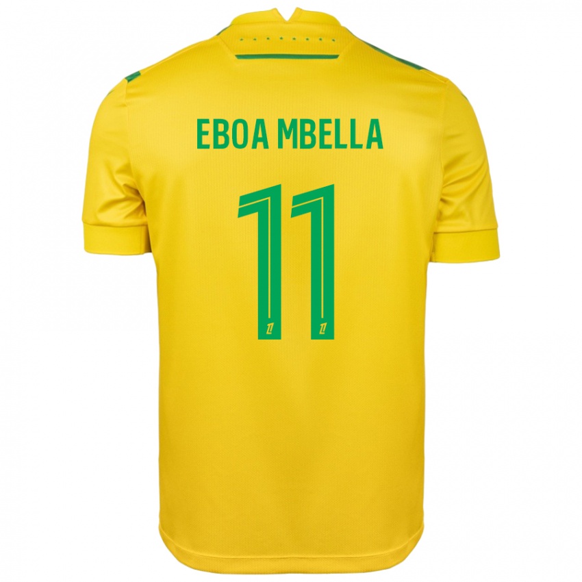 Niño Camiseta Eden Eboa Mbella #11 Amarillo Verde 1ª Equipación 2024/25 La Camisa Argentina