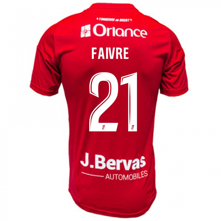 Niño Camiseta Romain Faivre #21 Rojo Blanco 1ª Equipación 2024/25 La Camisa Argentina