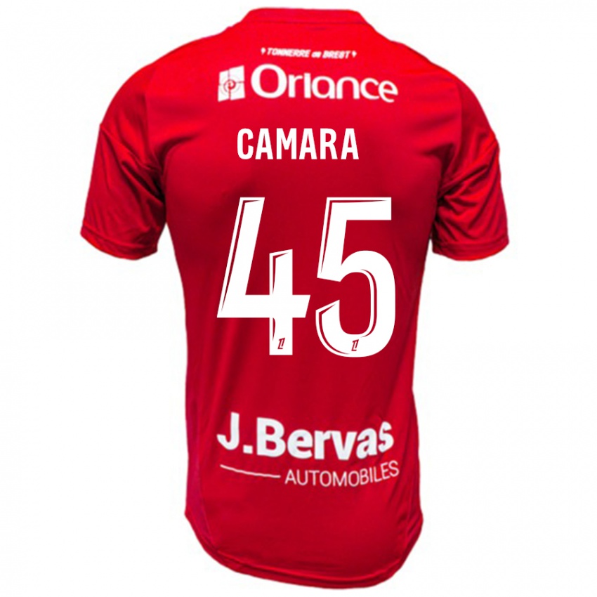 Niño Camiseta Mahdi Camara #45 Rojo Blanco 1ª Equipación 2024/25 La Camisa Argentina