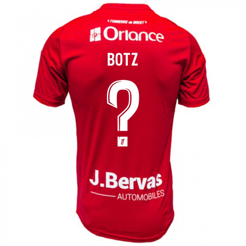 Niño Camiseta Léo Botz #0 Rojo Blanco 1ª Equipación 2024/25 La Camisa Argentina