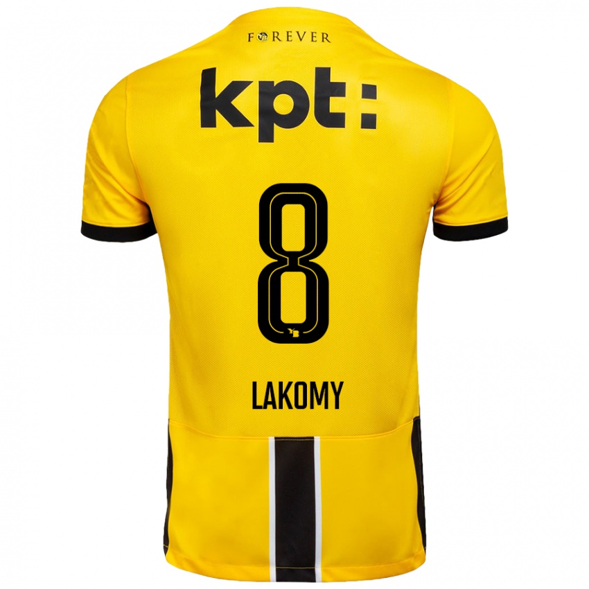 Niño Camiseta Lukasz Lakomy #8 Amarillo Negro 1ª Equipación 2024/25 La Camisa Argentina