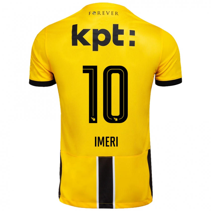 Niño Camiseta Kastriot Imeri #10 Amarillo Negro 1ª Equipación 2024/25 La Camisa Argentina