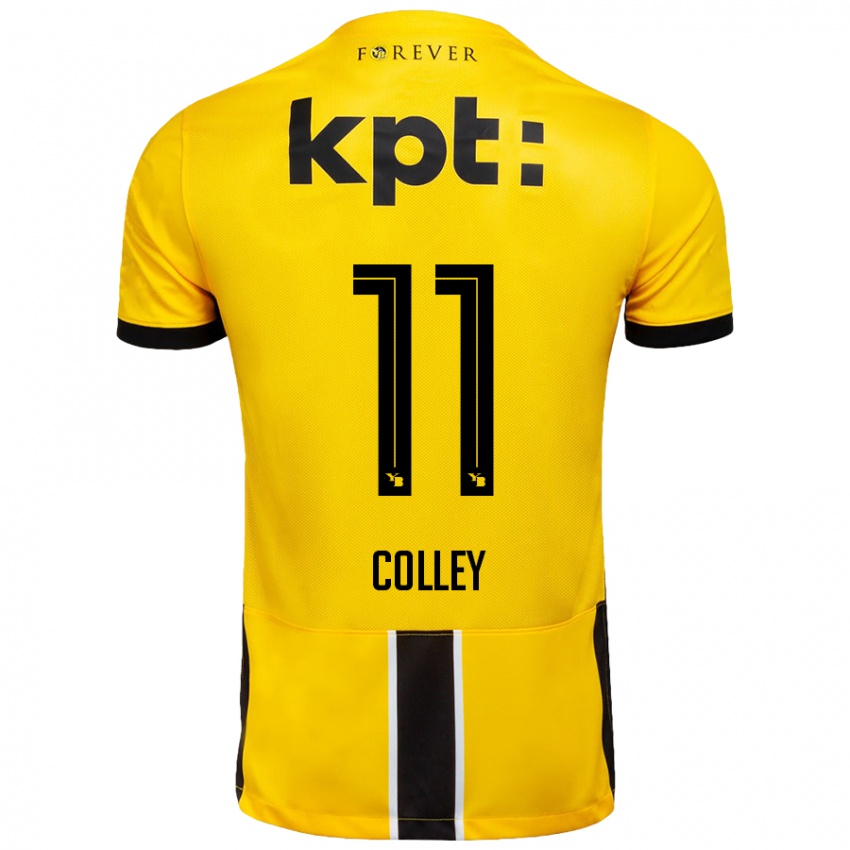 Niño Camiseta Ebrima Colley #11 Amarillo Negro 1ª Equipación 2024/25 La Camisa Argentina