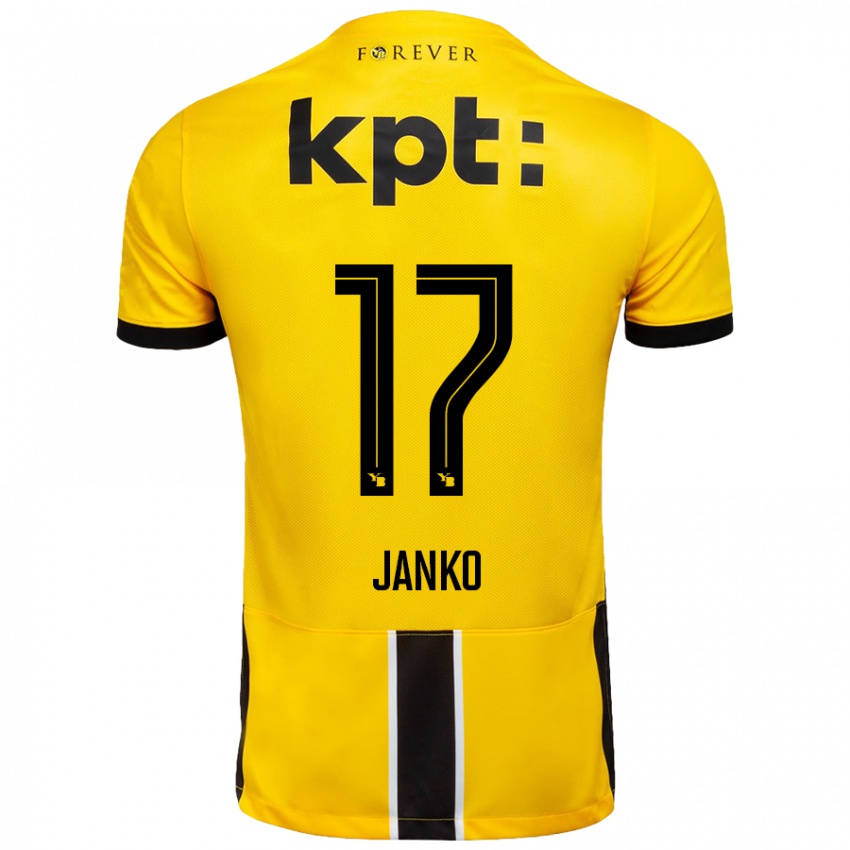 Niño Camiseta Saidy Janko #17 Amarillo Negro 1ª Equipación 2024/25 La Camisa Argentina