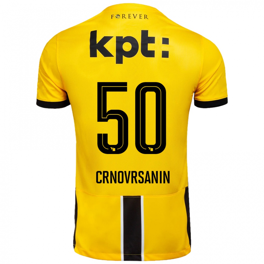 Niño Camiseta Sadin Crnovrsanin #50 Amarillo Negro 1ª Equipación 2024/25 La Camisa Argentina