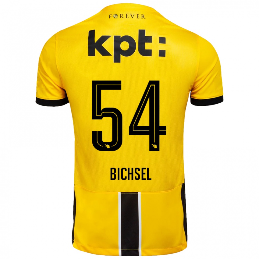 Niño Camiseta Joel Bichsel #54 Amarillo Negro 1ª Equipación 2024/25 La Camisa Argentina