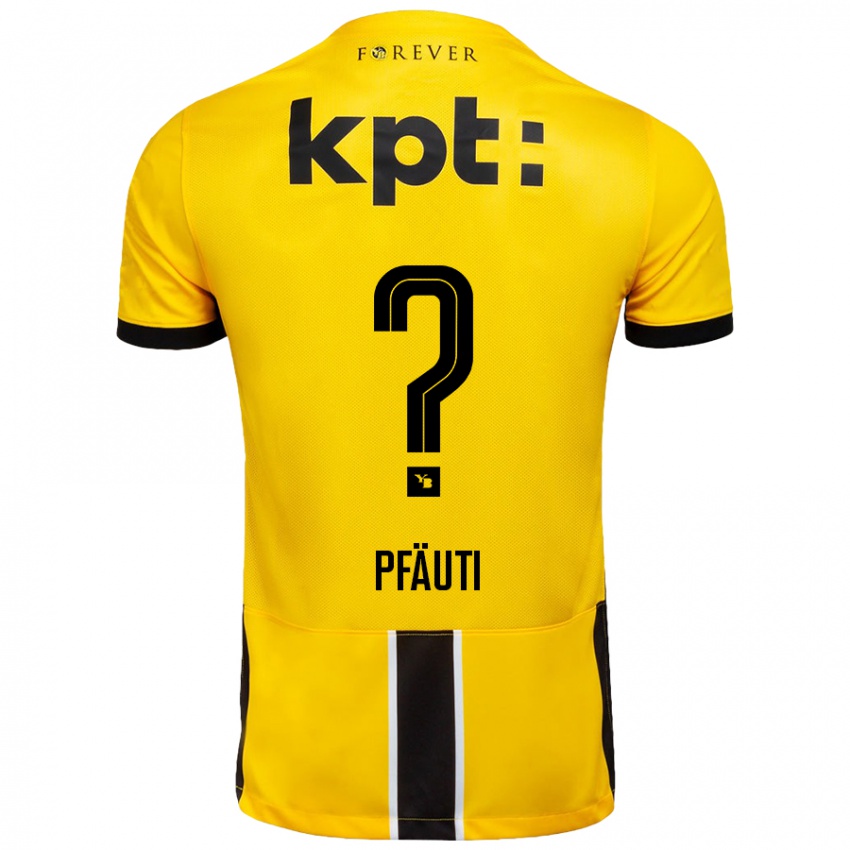 Niño Camiseta Noe Pfäuti #0 Amarillo Negro 1ª Equipación 2024/25 La Camisa Argentina