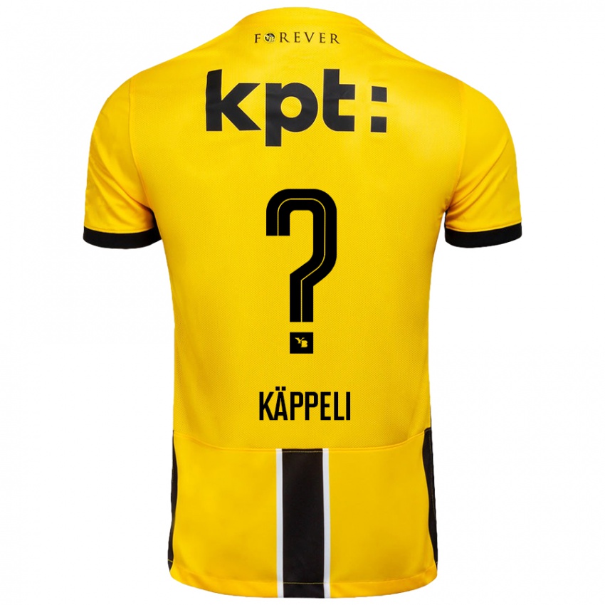 Niño Camiseta Cuno Käppeli #0 Amarillo Negro 1ª Equipación 2024/25 La Camisa Argentina