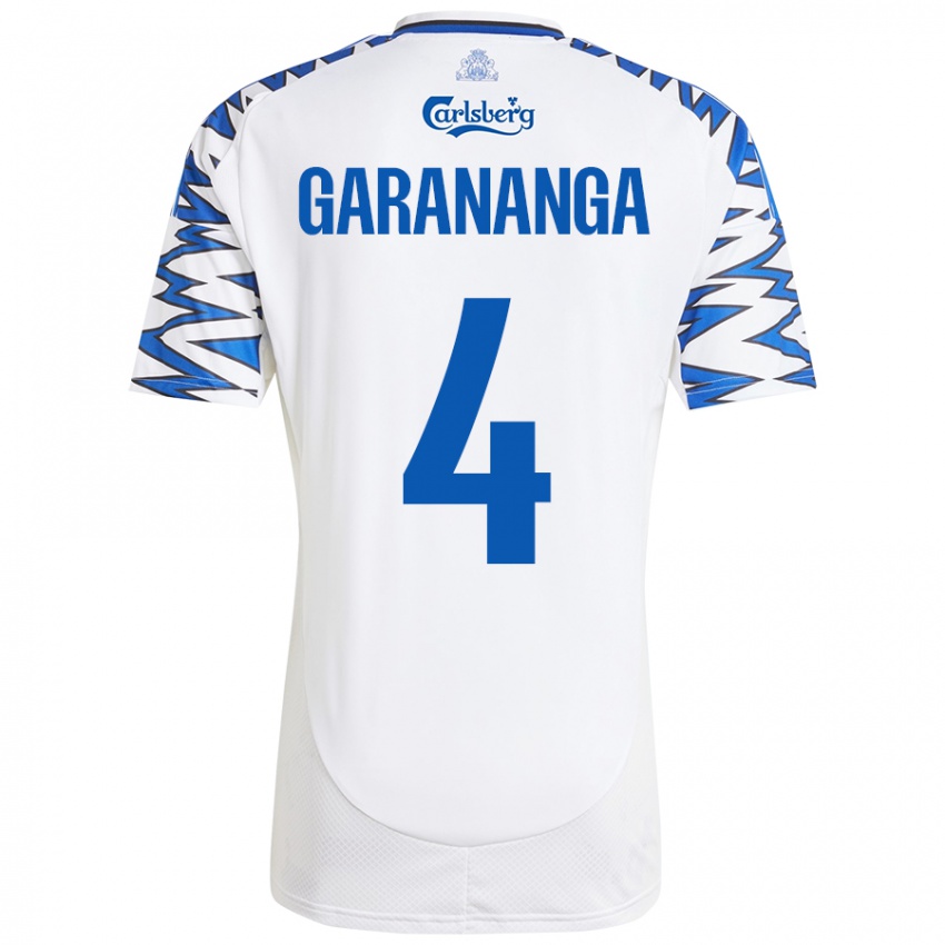 Niño Camiseta Munashe Garananga #4 Blanco Azul Cielo 1ª Equipación 2024/25 La Camisa Argentina