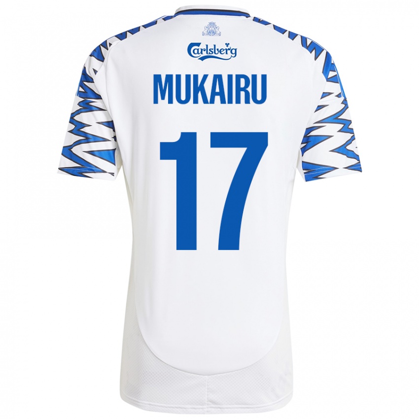 Niño Camiseta Paul Mukairu #17 Blanco Azul Cielo 1ª Equipación 2024/25 La Camisa Argentina