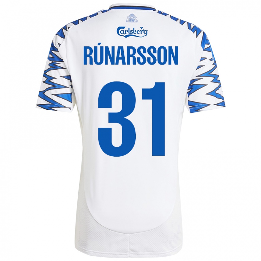 Niño Camiseta Runar Alex Runarsson #31 Blanco Azul Cielo 1ª Equipación 2024/25 La Camisa Argentina