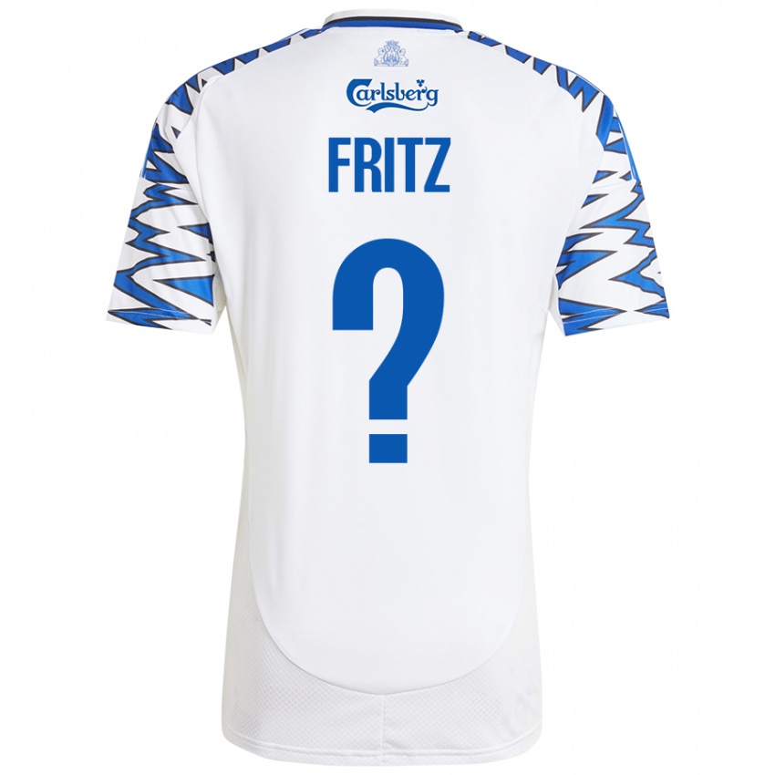 Niño Camiseta Gustav Fritz #0 Blanco Azul Cielo 1ª Equipación 2024/25 La Camisa Argentina