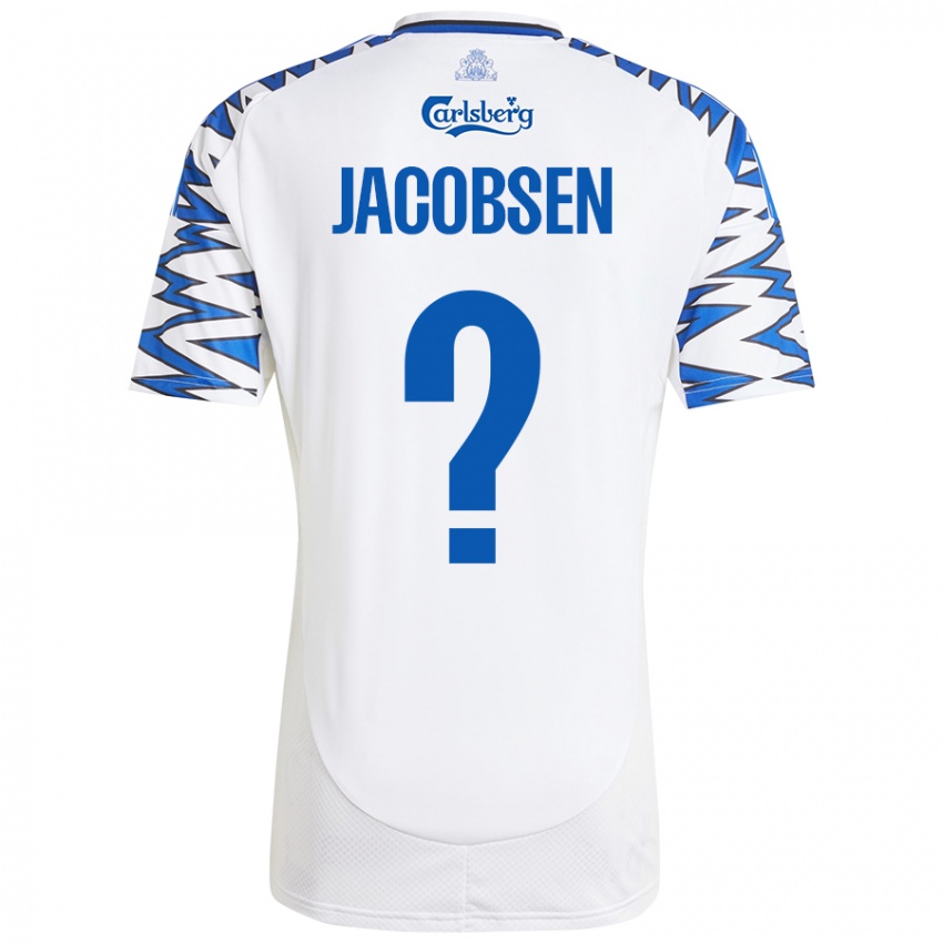 Niño Camiseta Holger Jacobsen #0 Blanco Azul Cielo 1ª Equipación 2024/25 La Camisa Argentina