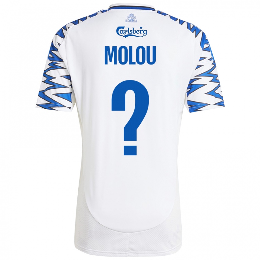 Niño Camiseta Yvann Molou #0 Blanco Azul Cielo 1ª Equipación 2024/25 La Camisa Argentina