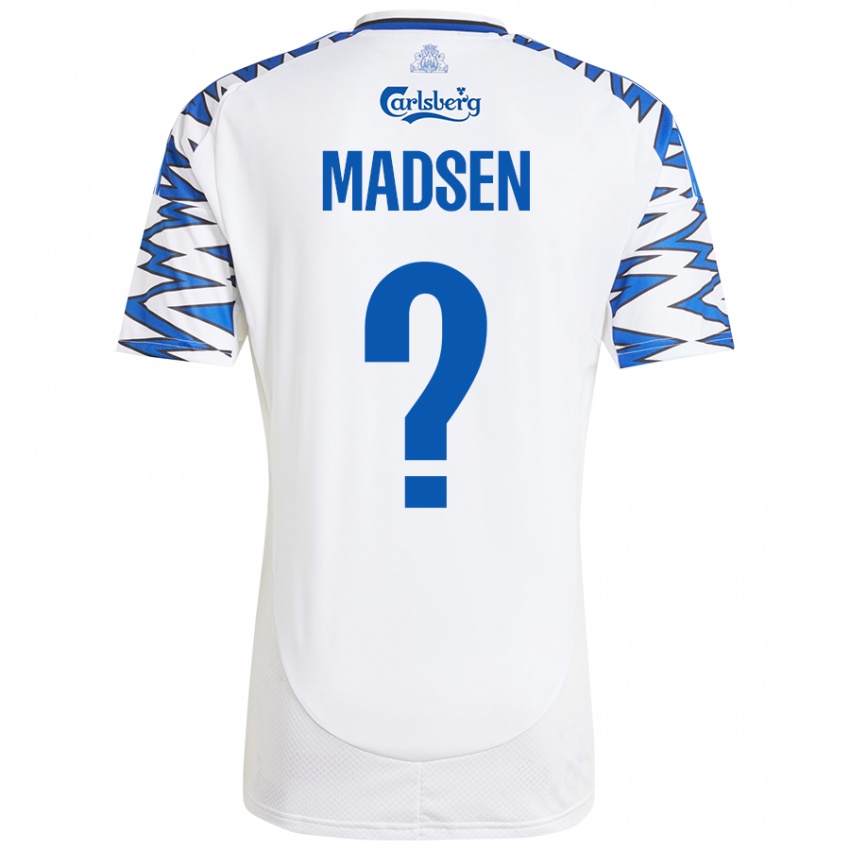 Niño Camiseta Noah Madsen #0 Blanco Azul Cielo 1ª Equipación 2024/25 La Camisa Argentina