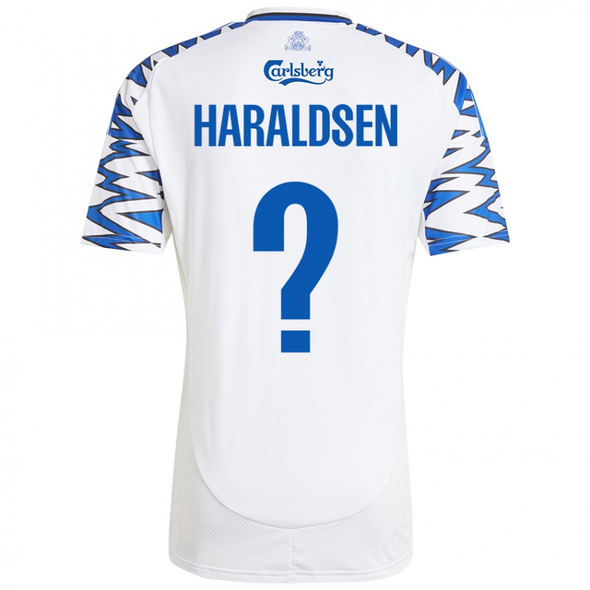 Niño Camiseta Henrik Haraldsen #0 Blanco Azul Cielo 1ª Equipación 2024/25 La Camisa Argentina